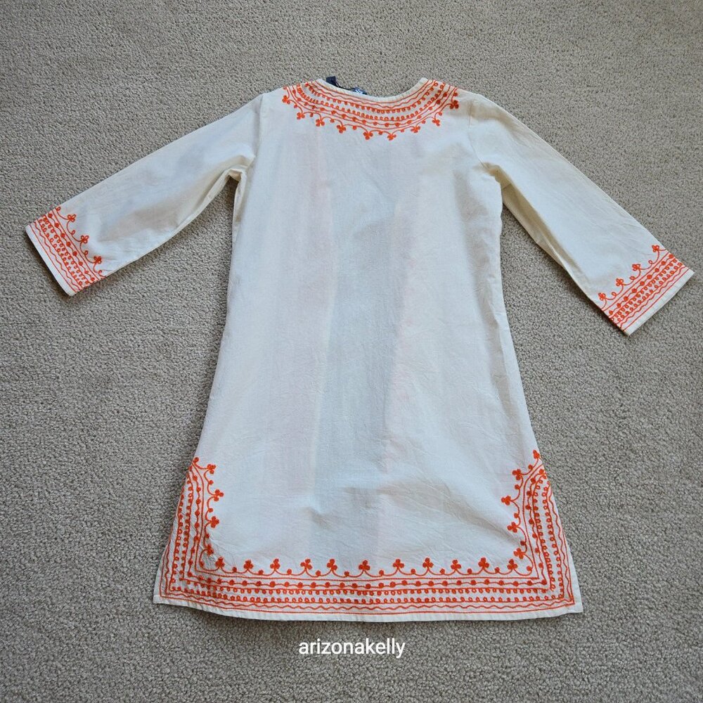 NWT Madison Mathews Embroidered Cotton Tunic Coverup Top - Picture 6 of 7